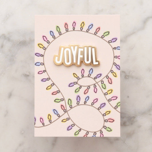 Joyful positive pin badge