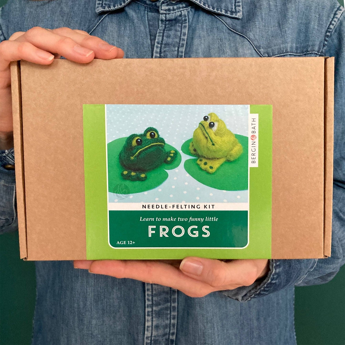 Frogs needle felting kit