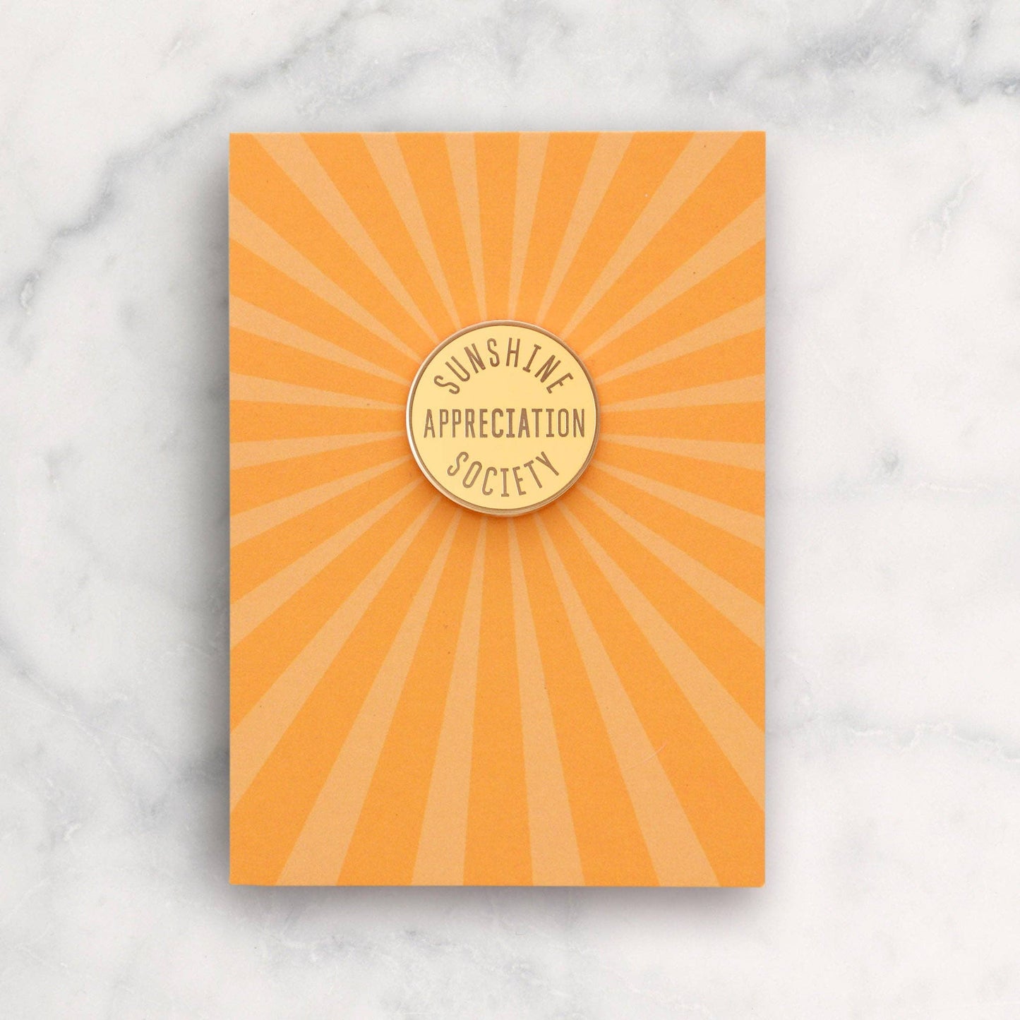 Sunshine appreciation society positive pin badge