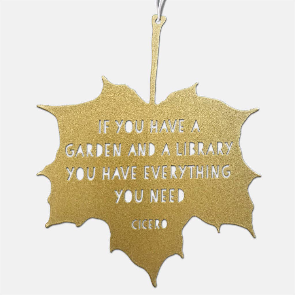 'Everything you need' steel garden leaf decoration