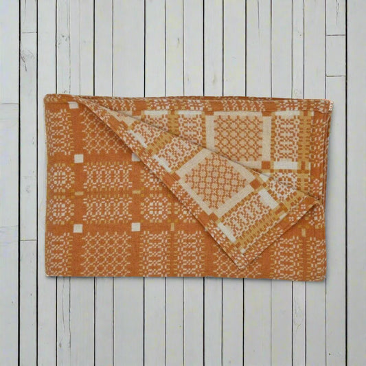 Cwrel Knot Garden lambswool throw by Melin Tregwynt