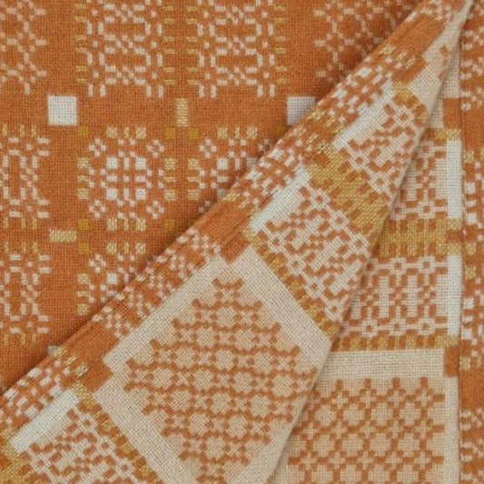 Cwrel Knot Garden lambswool throw by Melin Tregwynt