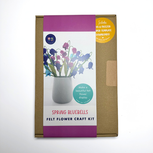 Spring bluebells felt flower craft kit