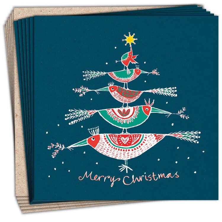 Incredible tree of birds - pack of 6 charity Christmas cards