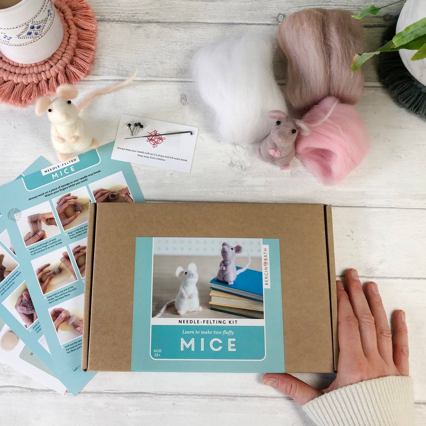 Little mice needle felting kit