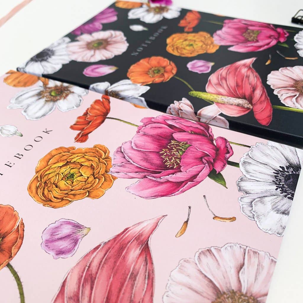 Pack of two A5 floral brights notebooks