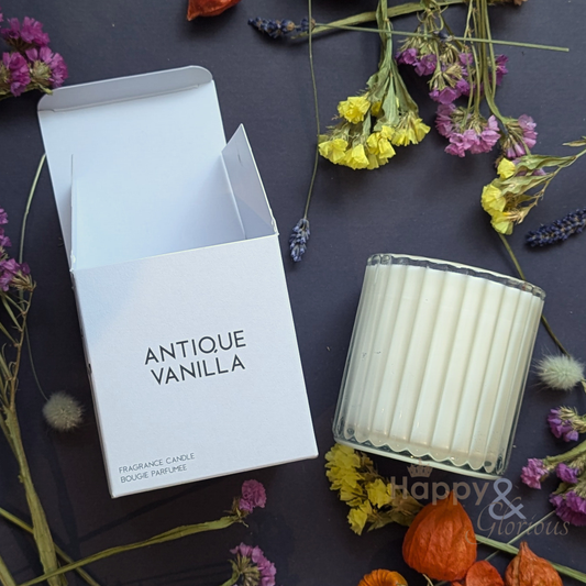 Antique vanilla soy wax scented candle