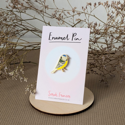 Bluetit enamel pin badge