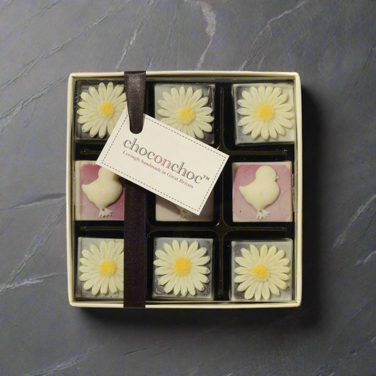 Chocolate daisies & chicks gift box