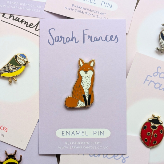 Fox enamel pin badge