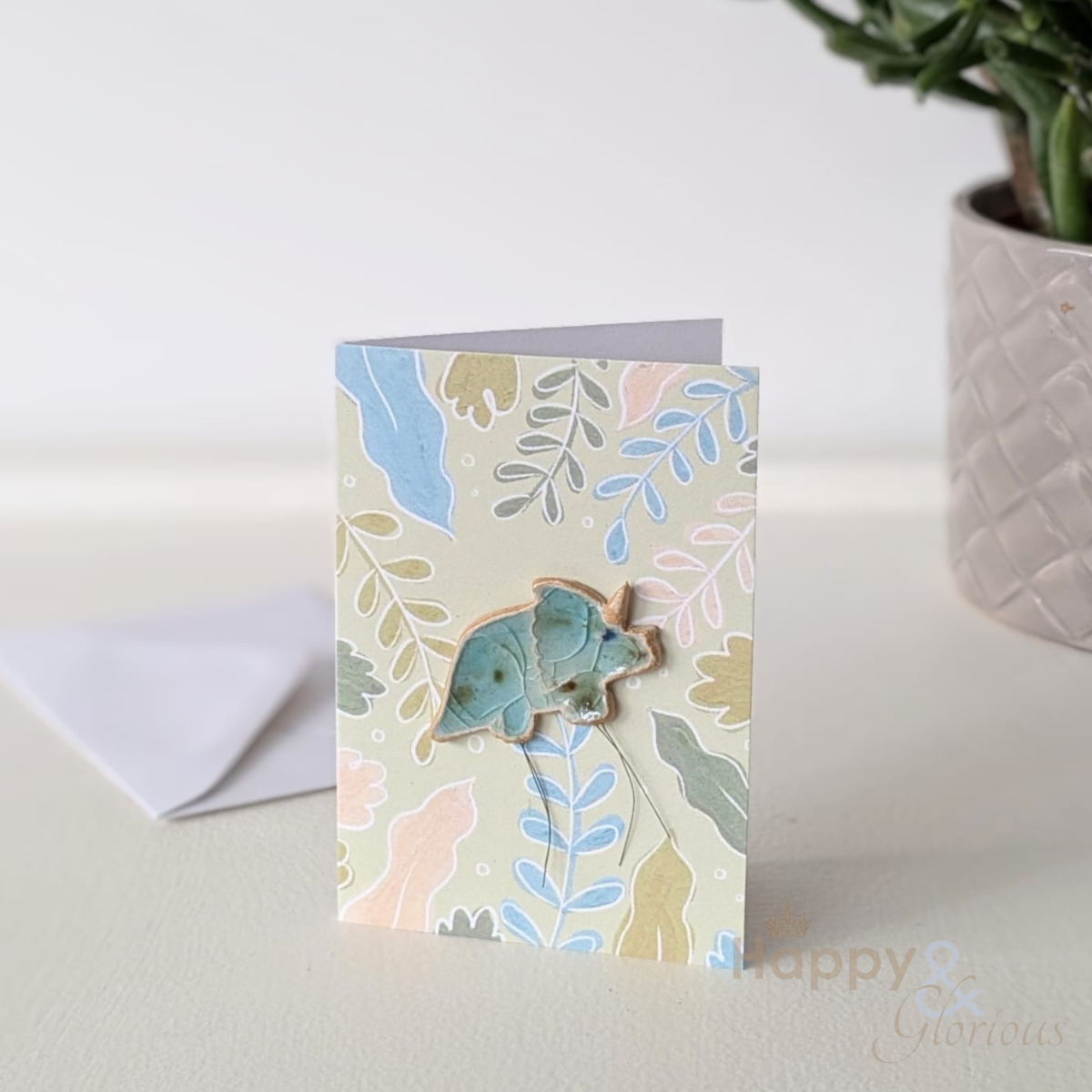 Tina triceratops plant pal decoration