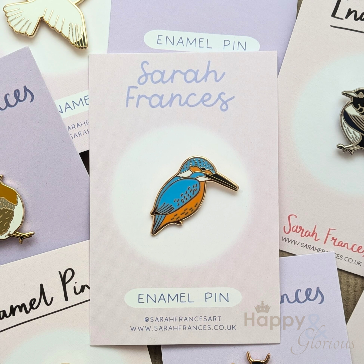 Kingfisher enamel pin badge