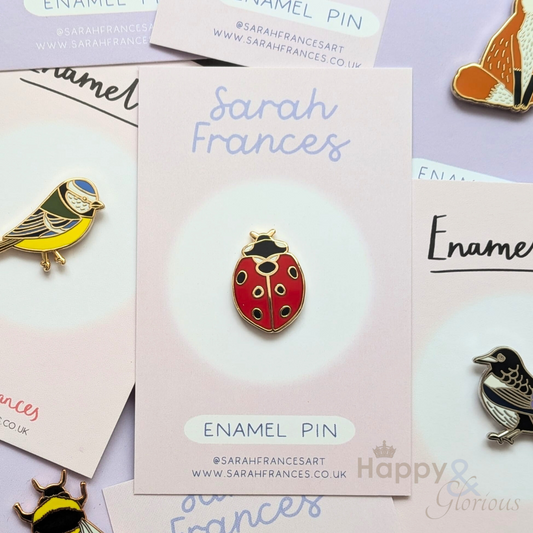 Ladybird enamel pin badge