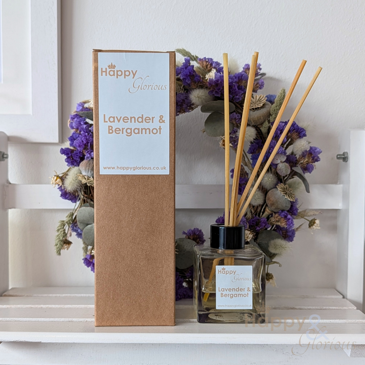 Lavender & bergamot fragrance reed diffuser