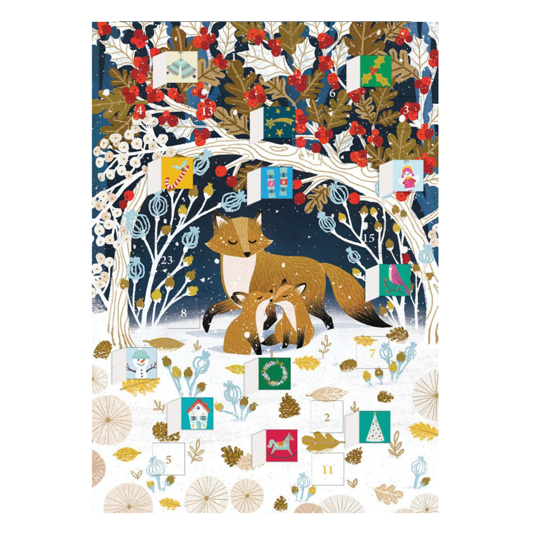 Frosty forest Advent calendar card