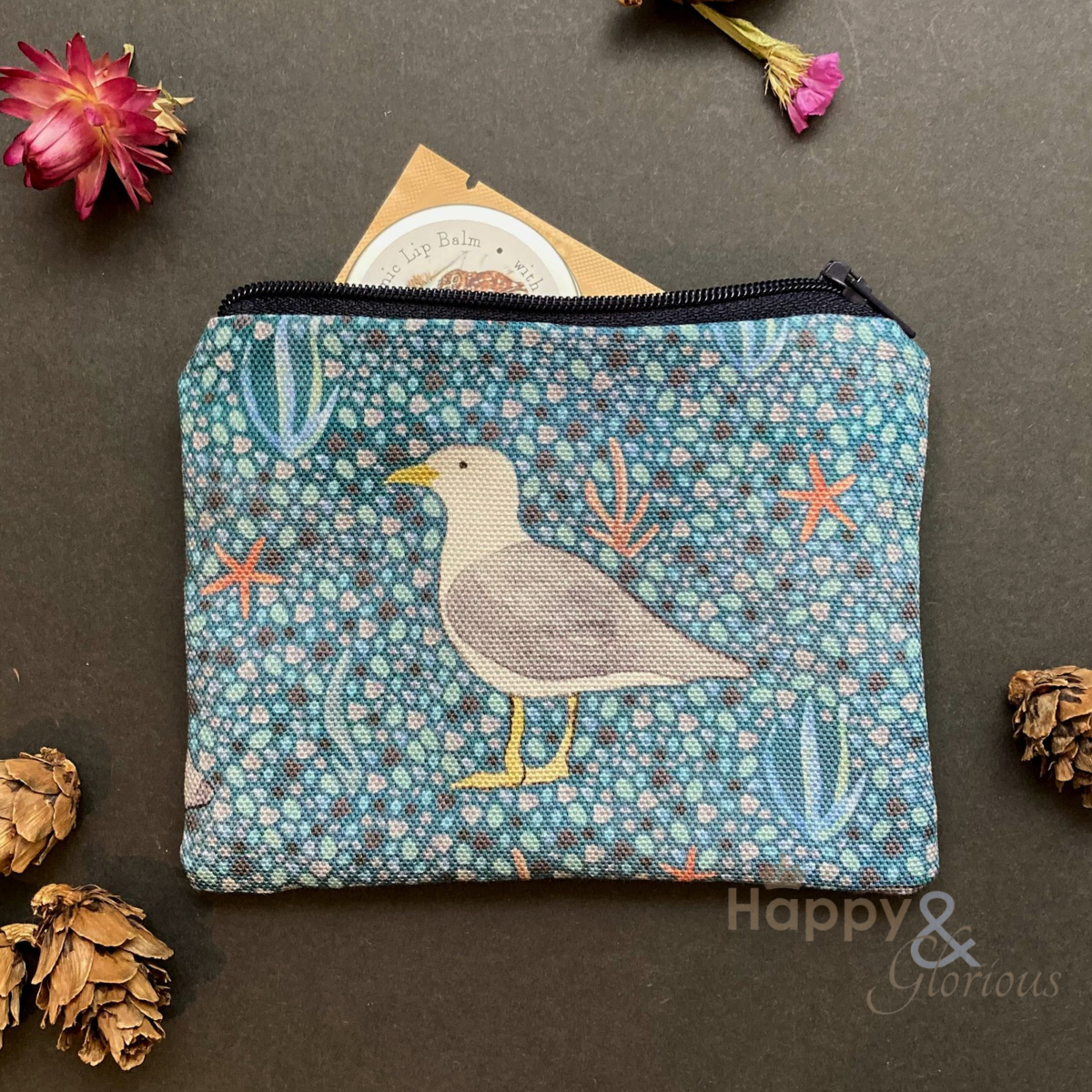 Herring gull coin purse
