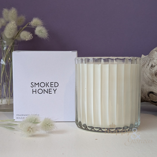 Smoked honey soy wax scented candle