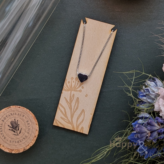 Sterling silver minimalistic heart necklace