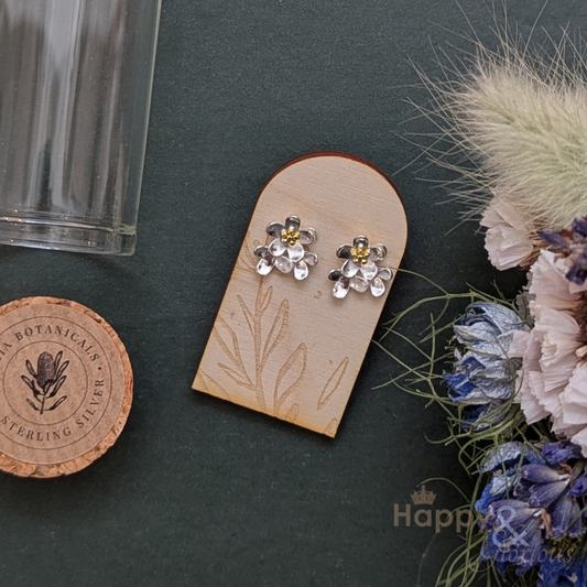 Sterling silver & gold vermeil wildflower cluster studs