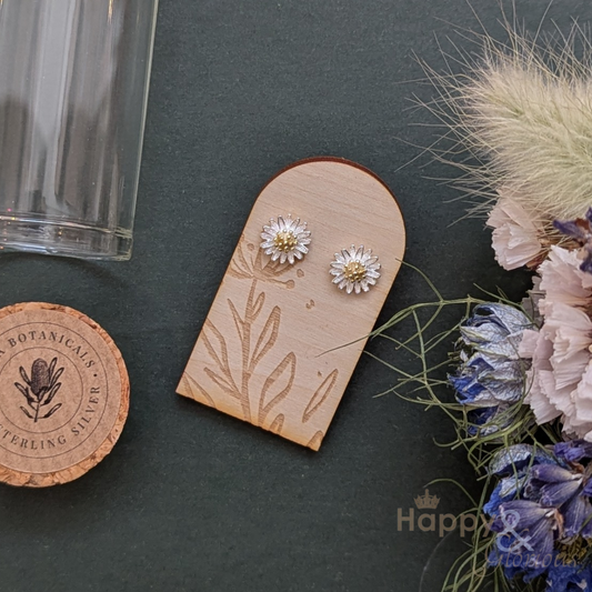 Sterling silver & gold vermeil daisy studs