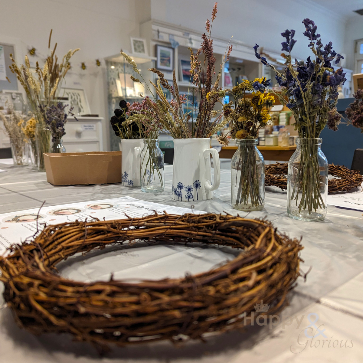 Summer dried flower wreath workshop  - Monday 1st July