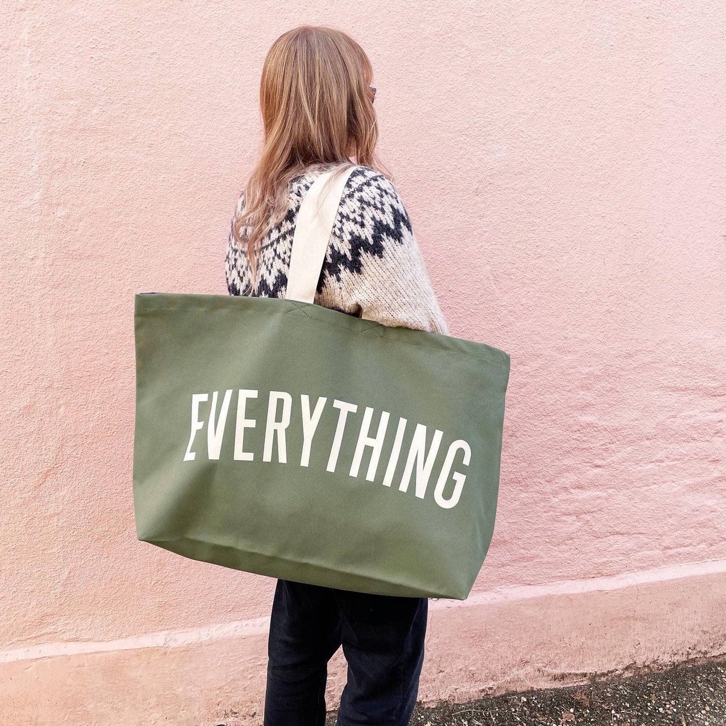 Everything - olive green REALLY big bag