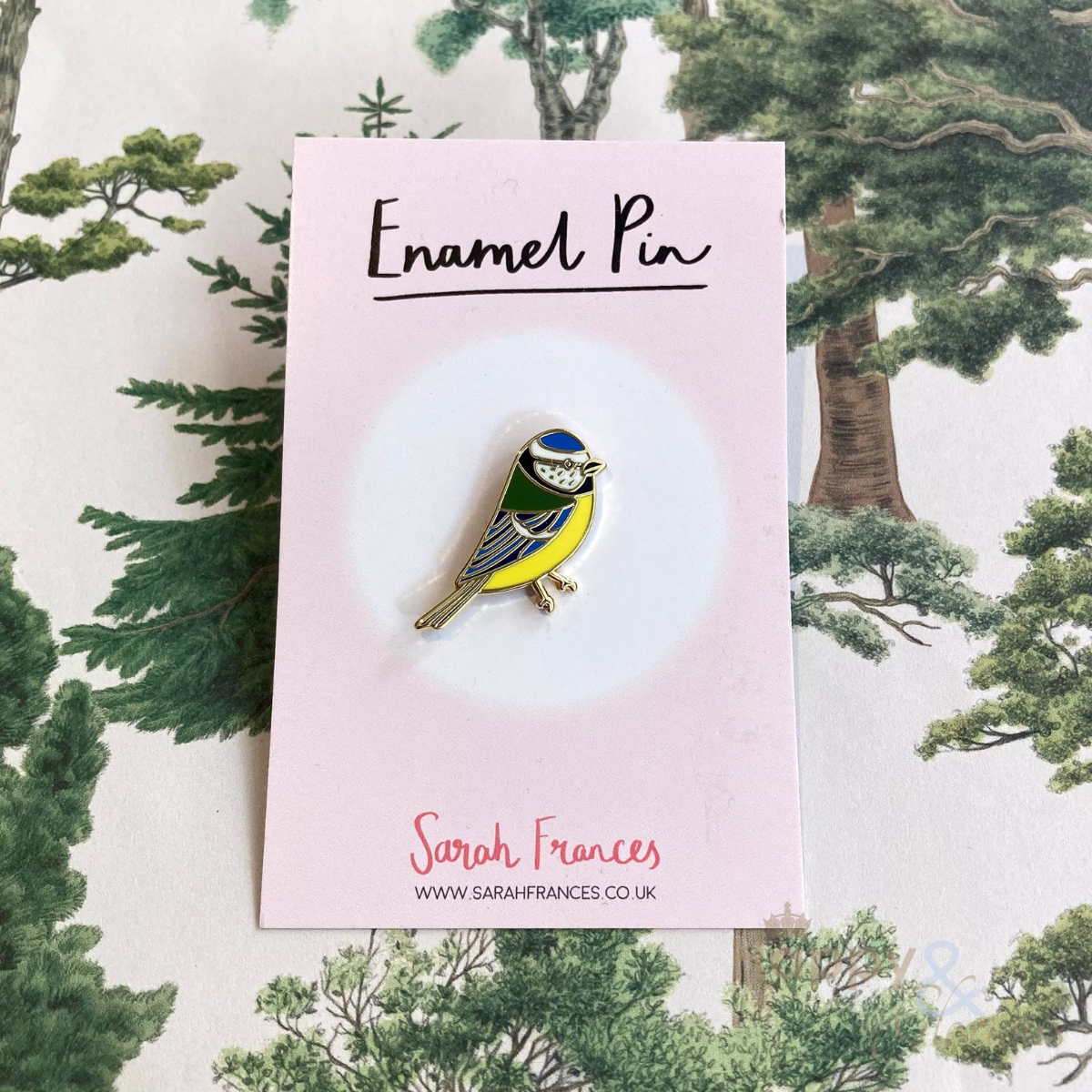 Bluetit enamel pin badge
