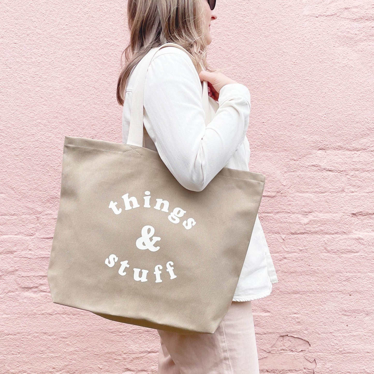 Things & stuff canvas tote bag