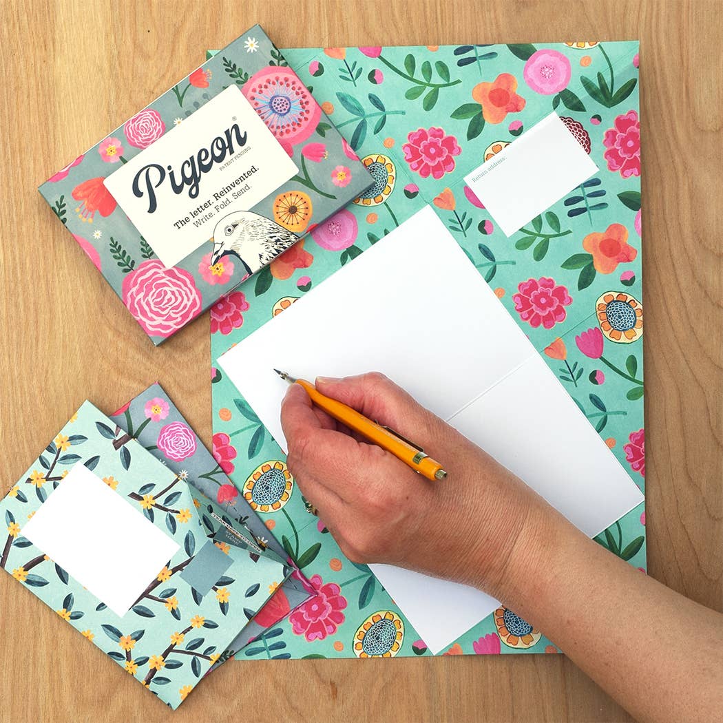 Wildflower Pigeon - pack of 6 folding letters