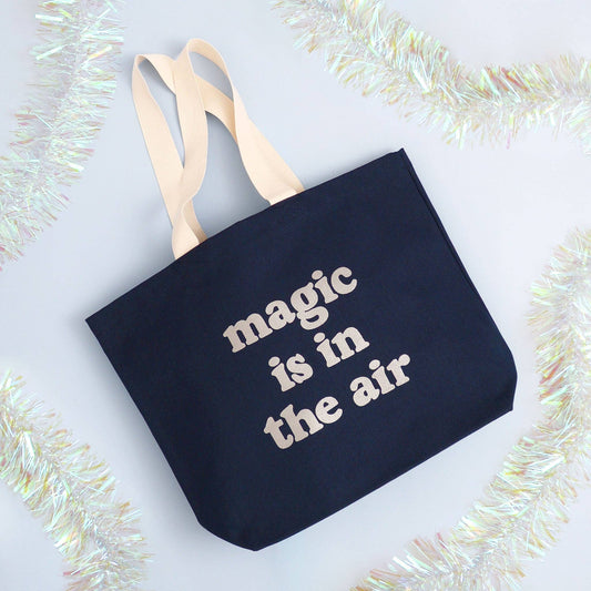 Midnight blue magic is in the air tote bag