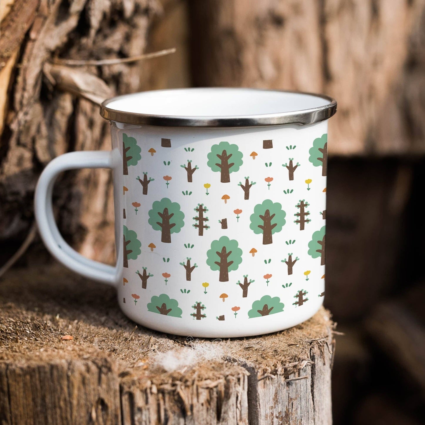 Wander in the woods enamel outdoor mug