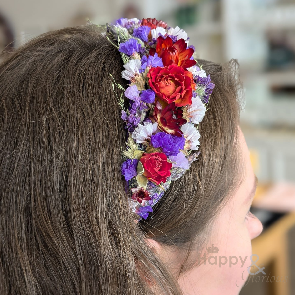 Dried flower hairband workshop