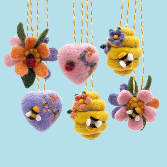 Springtime needle felting craft kit