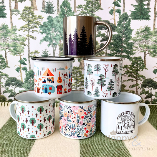 Wander in the woods enamel outdoor mug