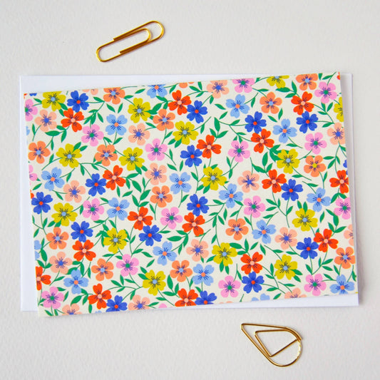 Set of eight floral notecards