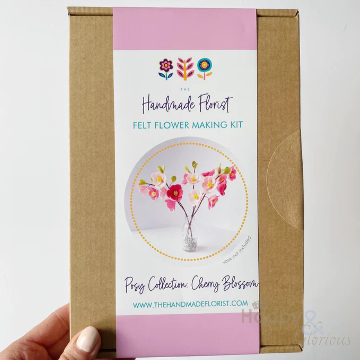 Cherry blossom felt flower making craft kit