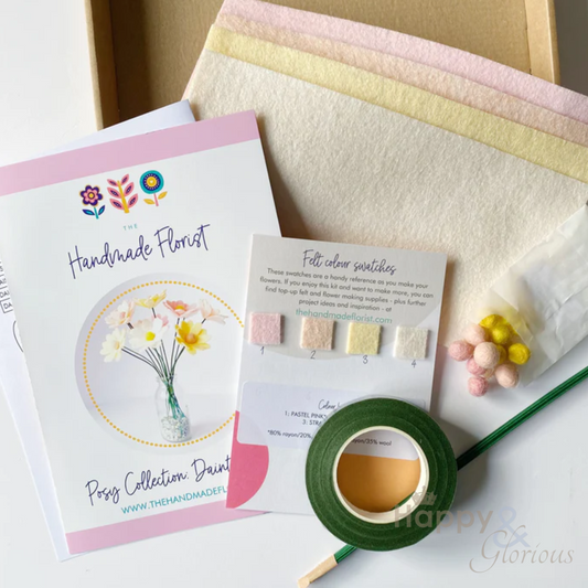 Daisies felt flower making craft kit