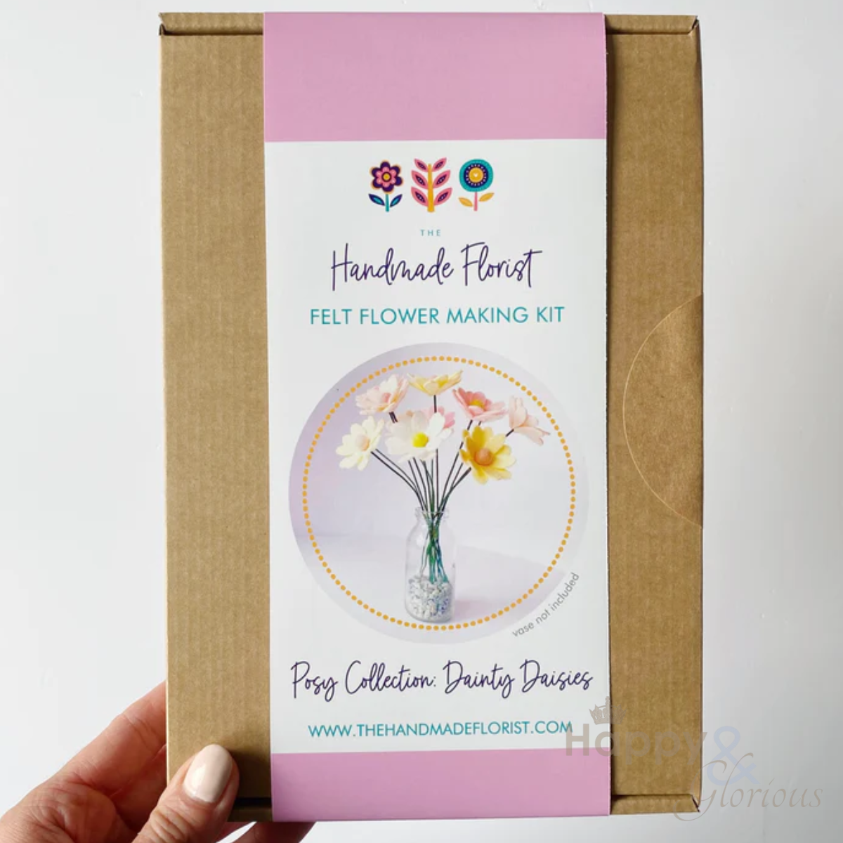 Daisies felt flower making craft kit