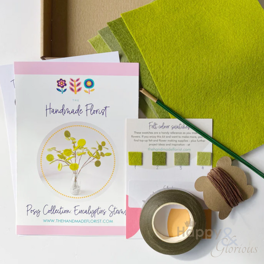 Eucalyptus felt flower making craft kit