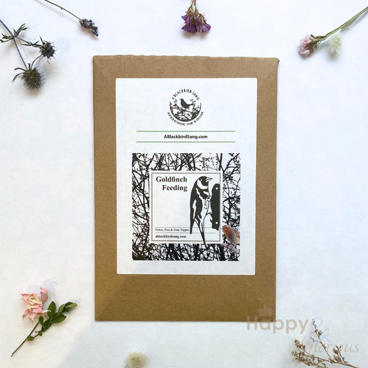 Steel goldfinch garden silhouette art