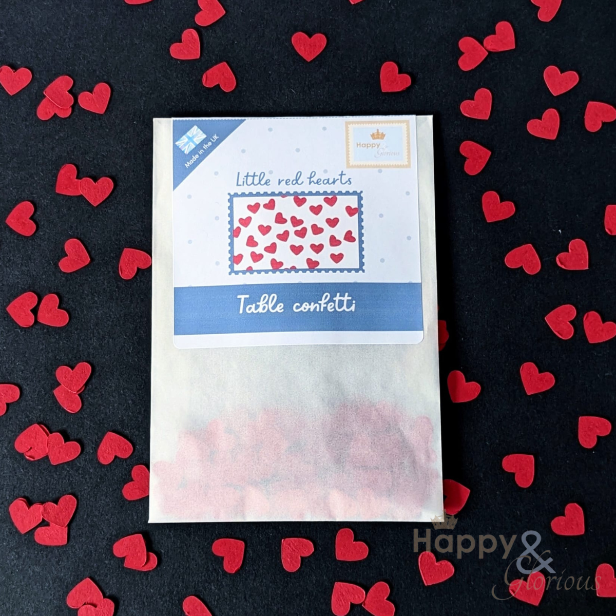 Hearts paper table confetti