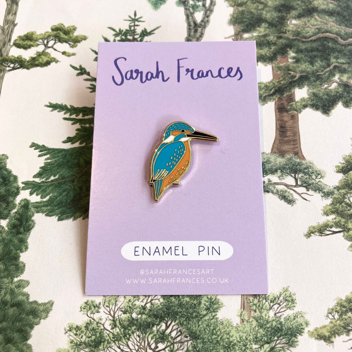 Kingfisher enamel pin badge