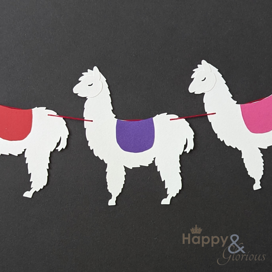 Jolly paper bunting - Lovely llamas