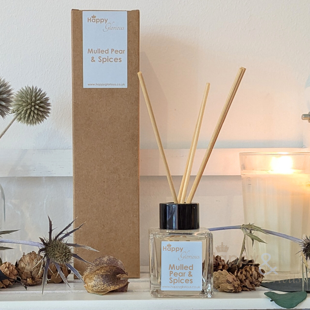 Autumn/winter mini fragrance reed diffuser - two fragrances