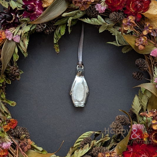 Pewter penguin Christmas tree decoration - handmade by Lancaster & Gibbings