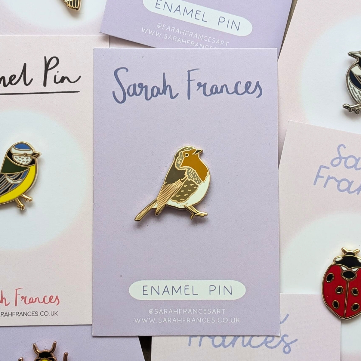 Robin enamel pin badge