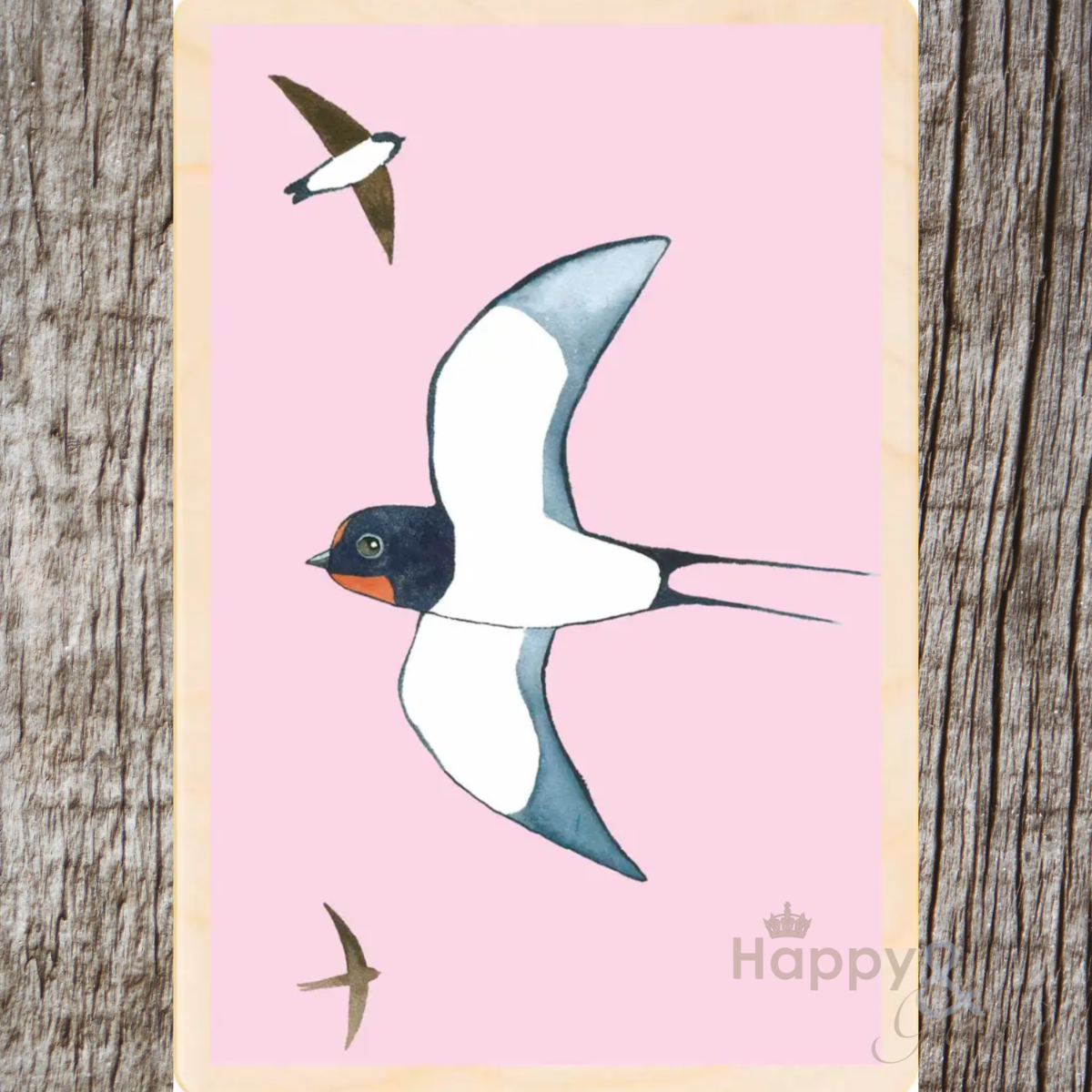 Wooden bird magnet by Matt Sewell