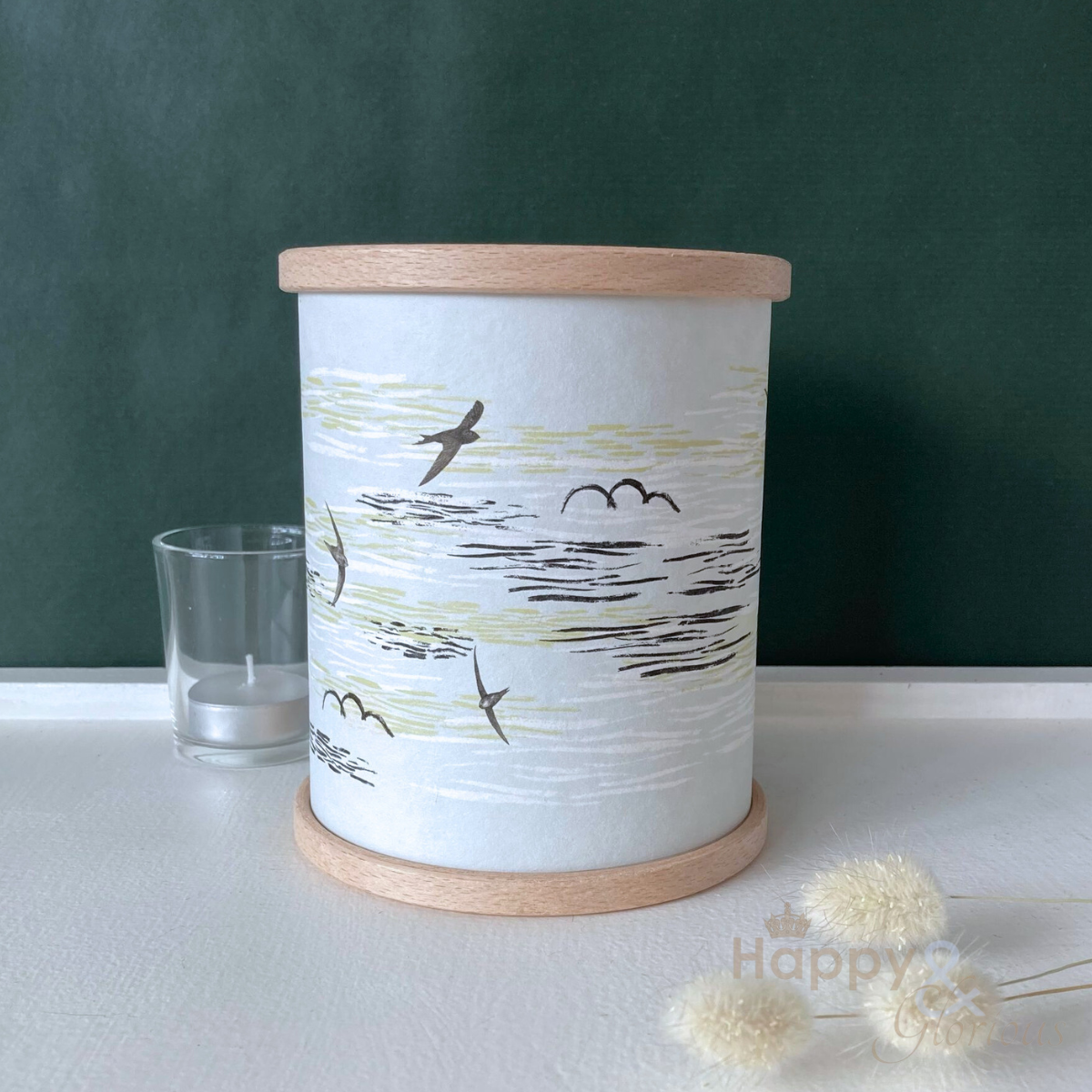 Swifts parchment candle cover