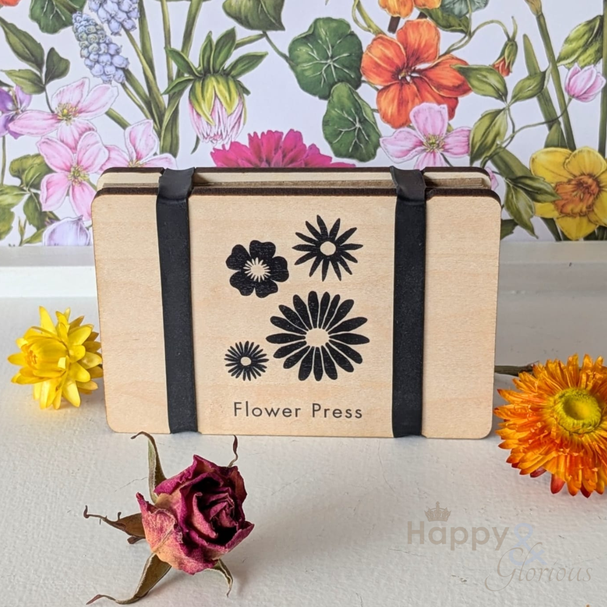 Silhouette pocket flower press