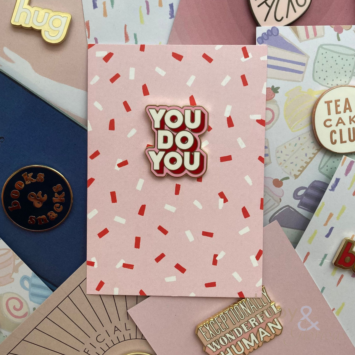 You do you positive pin badge